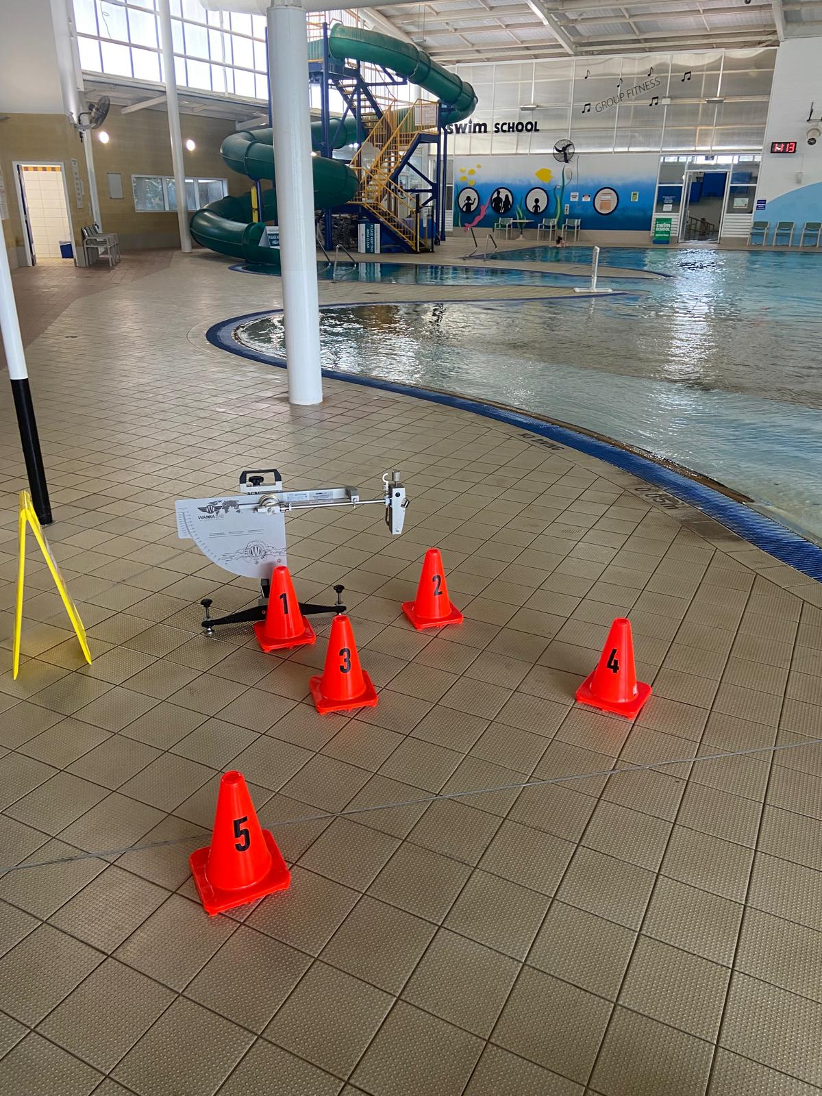 Commercial bathroom — wet pendulum testing